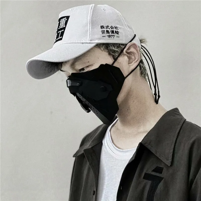 Chinese Block Baseball Cap (White/Black)