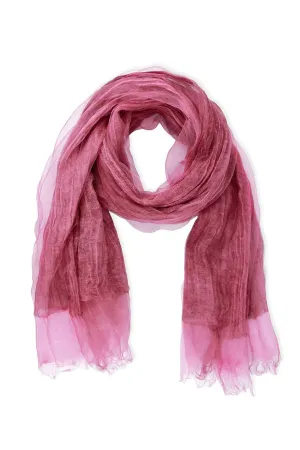 Diaphanous Textured Wrap Silk Scarf