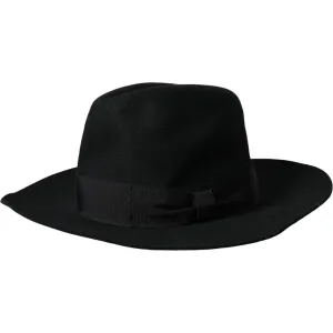 Dolce & Gabbana Black Rabbit Fedora Trilby Women Hat