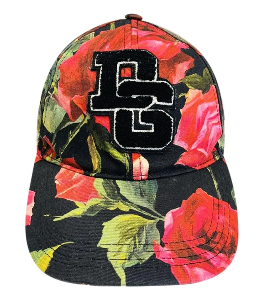 Dolce & Gabbana Floral Print 'DG' Logo Baseball Cap