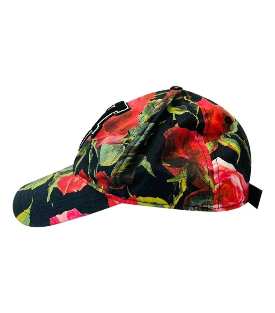 Dolce & Gabbana Floral Print 'DG' Logo Baseball Cap