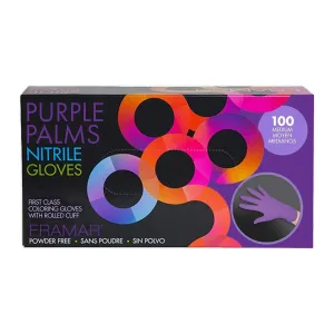 Framar Purple Palms Nitrile Gloves