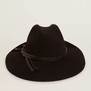 GOLDEN GOOSE HAT - GOLDEN FEDORA HAT - BLACK