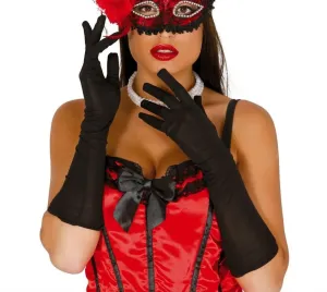 Ladies Long Black Gloves