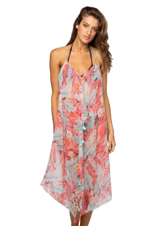 Maxi Halter Sundress Coverup  in Ariel's Island Print