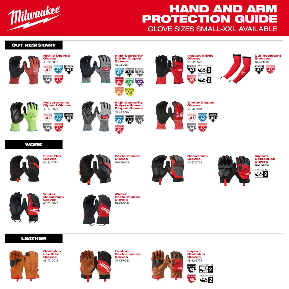 Milwaukee 48-73-7152E Cut Level 5 High-Dexterity Nitrile Dipped Gloves - L (Pack of 144)