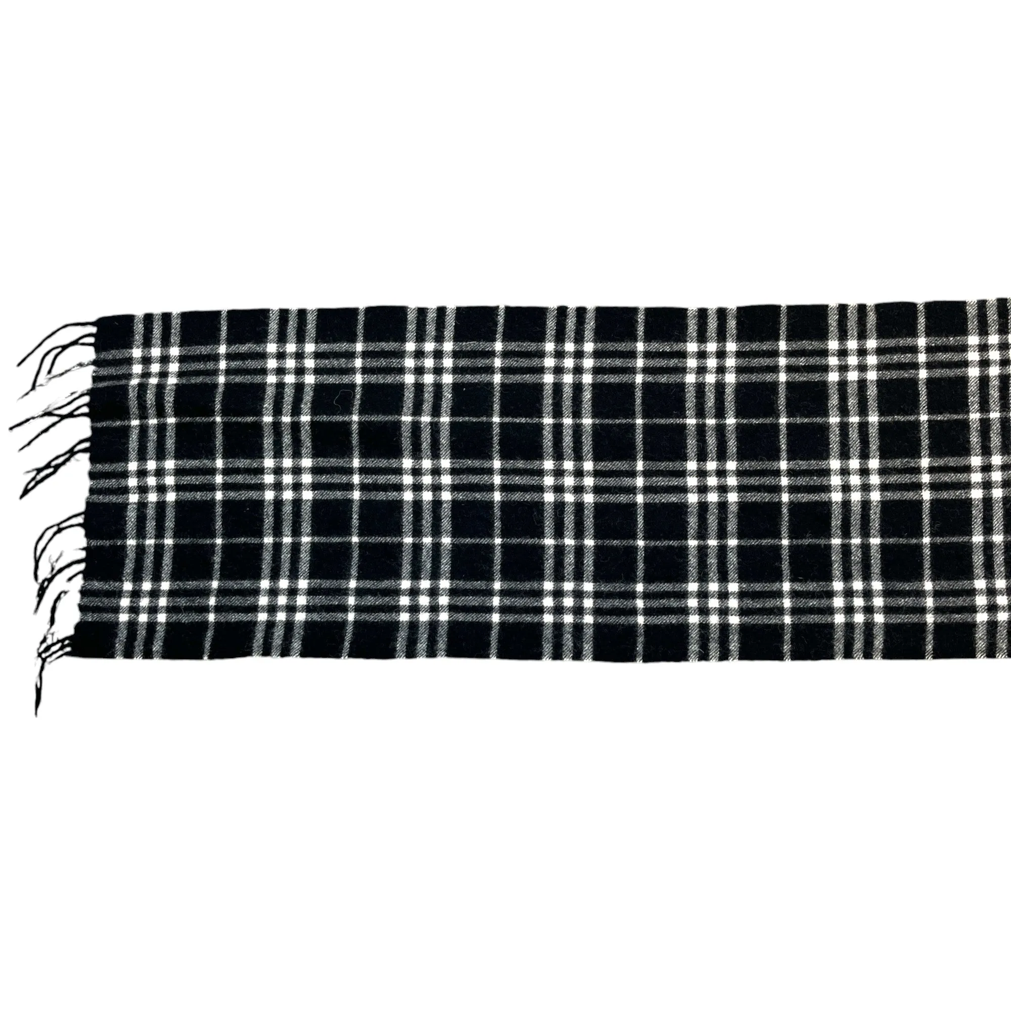 Women's Checkered Scarf Black