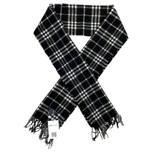 Women's Checkered Scarf Black